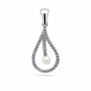 Brilio Silver Pandantiv elegant din argint cu zirconii și perla PT36W imagine