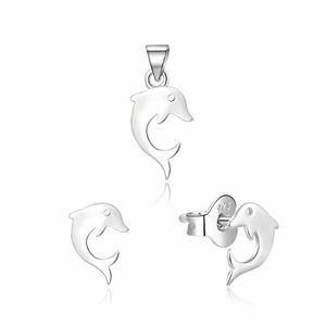 Beneto Set de bijuterii din argint delfini AGSET223L (pandantiv, cercei) imagine