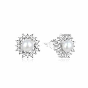 Beneto Cercei de argint cu perle cu zirconi AGUP1323PL imagine
