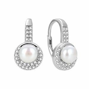 Beneto Cercei sclipitori din argint cu perle reale AGUC2152PL imagine