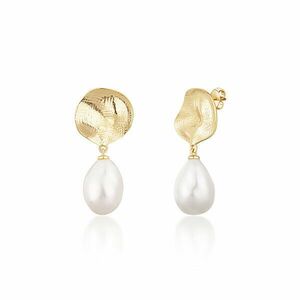JwL Luxury Pearls Cercei frumoși placați cu aur cu perle baroc reale JL0724 imagine