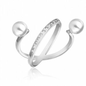 Emily Westwood Inel elegant din oțel cu perle WR1023S imagine