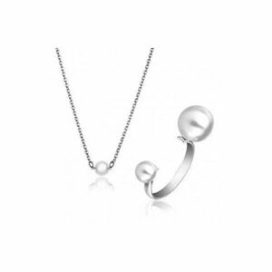 Emily Westwood Set fermecător de bijuterii cu perle WS098S (inel, colier) imagine