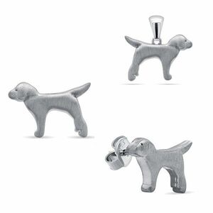 Brilio Silver Set de bijuterii de design din argint Câine SET210W (pandantiv, cercei) imagine