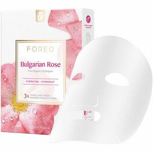 Foreo Mască de față hidratantă pentru piele uscată și obosită Bulgarian Rose (Hydrating Sheet Mask) 3 x 20 g imagine