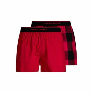 Jack&Jones 2 PACK - boxeri pentru bărbați JACBASIC CHECK 12199826 True Red XL imagine