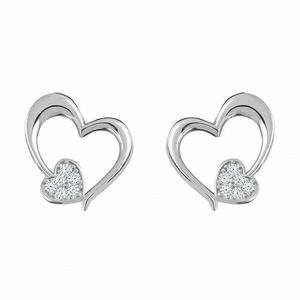 Preciosa Romantici cercei din argint Tender Heart cu zirconiu cubic Preciosa 5335 00 imagine