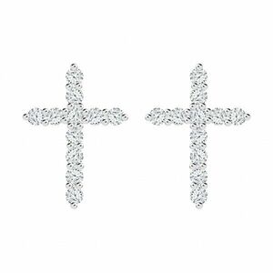 Preciosa Cercei de design din argint Tender Cross cu zirconiu cubic Preciosa 5333 00 imagine
