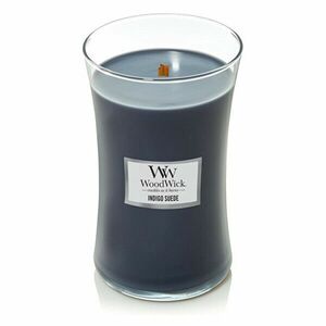 WoodWick Lumânare parfumată mare in vază Indigo Suede 609, 5 g imagine