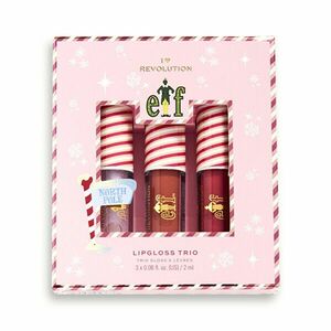 I Heart Revolution Set de luciu de buze x Elf Candy Cane Fores (Lip Gloss Trio) imagine