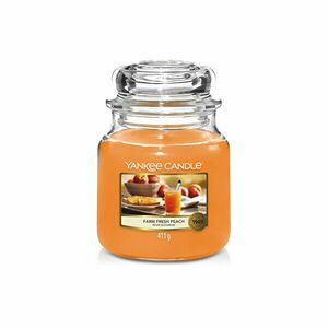 Yankee Candle Lumânare aromatica Classic medie Farm Fresh Peach 411 g imagine