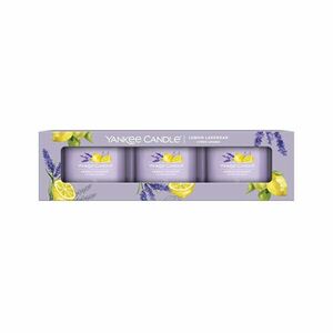 Yankee Candle Set de lumânări votive in sticlă Lemon Lavender 3 x 37 g imagine
