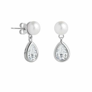 Preciosa Eleganti cercei de argint cu perlă reală Pure Pearl 5337 00 imagine