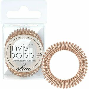 Invisibobble Elastic de păr subțire in forma spirală Slim Of Bronze and Beads 3 buc imagine