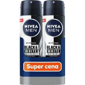 Nivea Antiperspirant spray Men Black & Invisible Bulldog Original 2 x 150 ml imagine