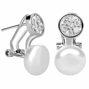 JwL Luxury Pearls Cercei de argint cu perla dreapta si zirconi JL0393 imagine