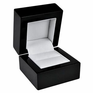JK Box Cutie cadou din lemn pentru inel Black BB-2/A25 imagine