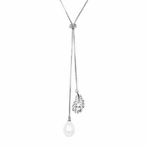 JwL Luxury Pearls Pearl colier pene cu alb autentic Pearl și zircon JL0537 imagine