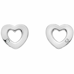 Hot Diamonds Cercei de inimă din argint cu diamante autentice Amulete DE616 imagine