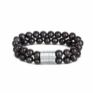 JwL Luxury Pearls Brațară dublă din perle negre adevarate JL0599 imagine