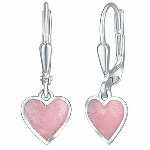 Praqia Jewellery Cercei argintii pentru fete Inimă roz NA6069 imagine