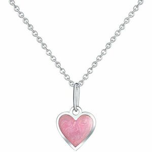 Praqia Jewellery Colier din argint pentru fete Inimă roz KO6068_CU025_40_A(lanț, pandantiv) imagine