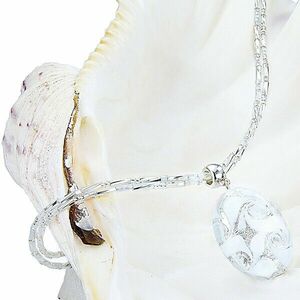 Lampglas Colier elegant White dantelă cu perla Lampglas cu argint pur NP1 imagine