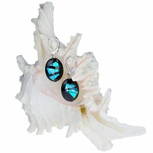 Lampglas Cercei sofisticați Turquoise Shards din perle Lampglas cu argint pur EP12 imagine