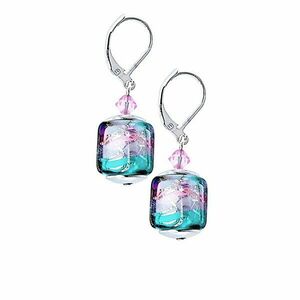 Lampglas Cercei atractivi Sweet Cubes cu argint pur în perle Lampglas ECU22 imagine