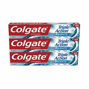 Colgate Pastă de dinți pentru albire Triple Action White 3 x 75 ml imagine