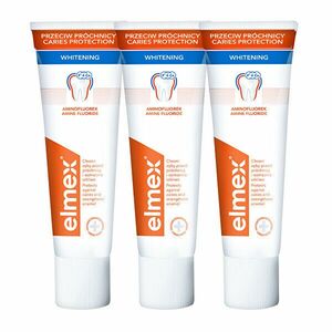 Elmex Pastă de dinți pentru albire Caries Protection Whitening 3 x 75 ml imagine