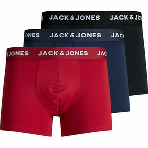Jack&Jones 3 PACK - boxeri pentru bărbați JACMIRCOFIBRE 12182075 Black Navy blazer - Chili pepper M imagine