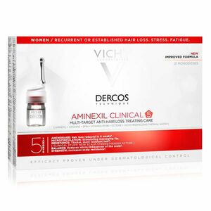 Vichy Tratament multifuncțional împotriva căderii părului pentru femeiDercos Aminexil Clinical 5 21 x 6 ml imagine
