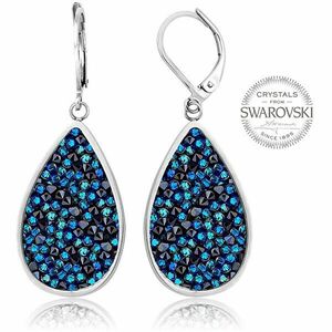 Levien Cercei frumoși cu cristale SS Rocks Pear 24 albastru bermuda imagine