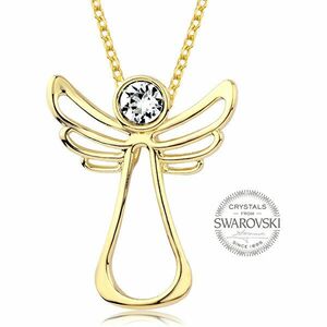 Levien Colier cu Înger placat cu aur și cu cristal Guardian Angel imagine