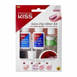 KISS Set pentru manichiură sclipitoare Salon Dip (Glitter Kit) imagine