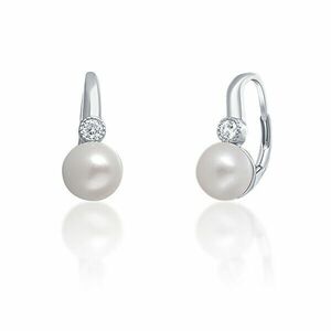 JwL Luxury Pearls Cercei fermecători din argint cu perla albă reală JL0673 imagine
