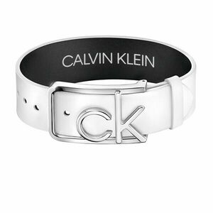 Calvin Klein Brățară din piele albă Buckle KJDTWB090100 imagine