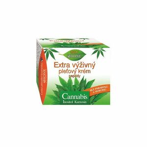 Bione Cosmetics Cremă extra-hranitoare pentru ten - conține nu numai ulei de cânepă, ci și un extract din întreaga plantă verde Cannabis 51 ml imagine