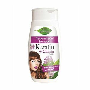 Bione Cosmetics Șampon regenerant Keratin + Chinin 260 ml imagine
