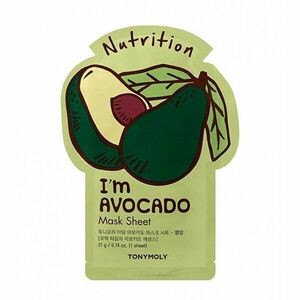 Tony Moly Mască nutritivă din pânză I`m Avocado (Nutrition Mask Sheet) 21 ml imagine