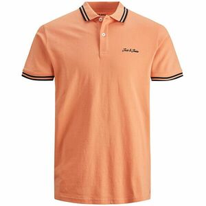 Jack&Jones PLUS cămașă polo JJNERY Standard Fit pentru bărbați 12207182 Shell Coral 6XL imagine