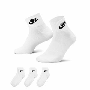 Nike Sportswear Everyday Essential Ankle Socks 3-Pack White/ Black imagine