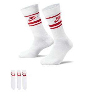 Nike Sportwear Everyday Essential Crew 3-Pack Socks White/ University Red imagine