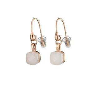 Earrings Metallic Rose Gold With Opaque Crystals 03L15-00990 imagine