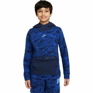 Nike NSW NIKE READ AOP FT PO HD B Hanorac pentru băieți, albastru, mărime XL imagine