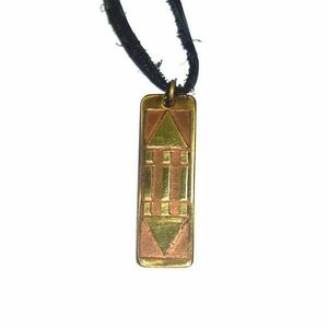 Pandantiv Luxor / Atlantis din alamă pe șiret negru din piele imagine
