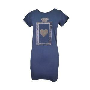 Rochie culoare albastru cu inima in fata, XL imagine