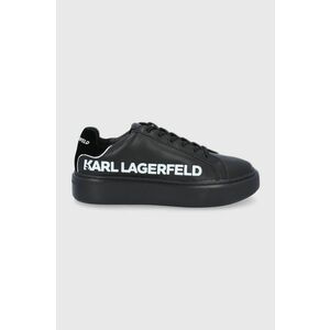 Karl Lagerfeld Ghete de piele culoarea negru, cu platformă imagine