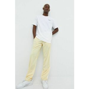 adidas Originals pantaloni de trening barbati, culoarea galben, neted imagine